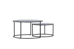 Fjôrd Salontafel Twin Ø79,5+ø59,5cm Zwart
