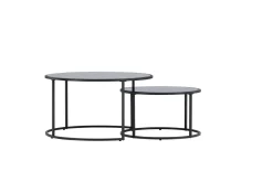 Fjôrd Salontafel Twin Ø79,5+ø59,5cm Zwart