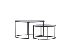 Fjôrd Salontafel Twin Ø79,5+ø59,5cm Zwart