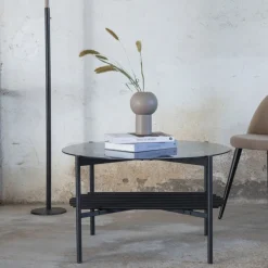 Fjôrd Salontafel Von Zwart Smoked Glas Ø80cm