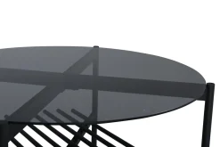 Fjôrd Salontafel Von Zwart Smoked Glas Ø80cm
