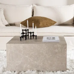 Fjôrd Salontafel York Beige Marmerlook Mdf 60x80cm