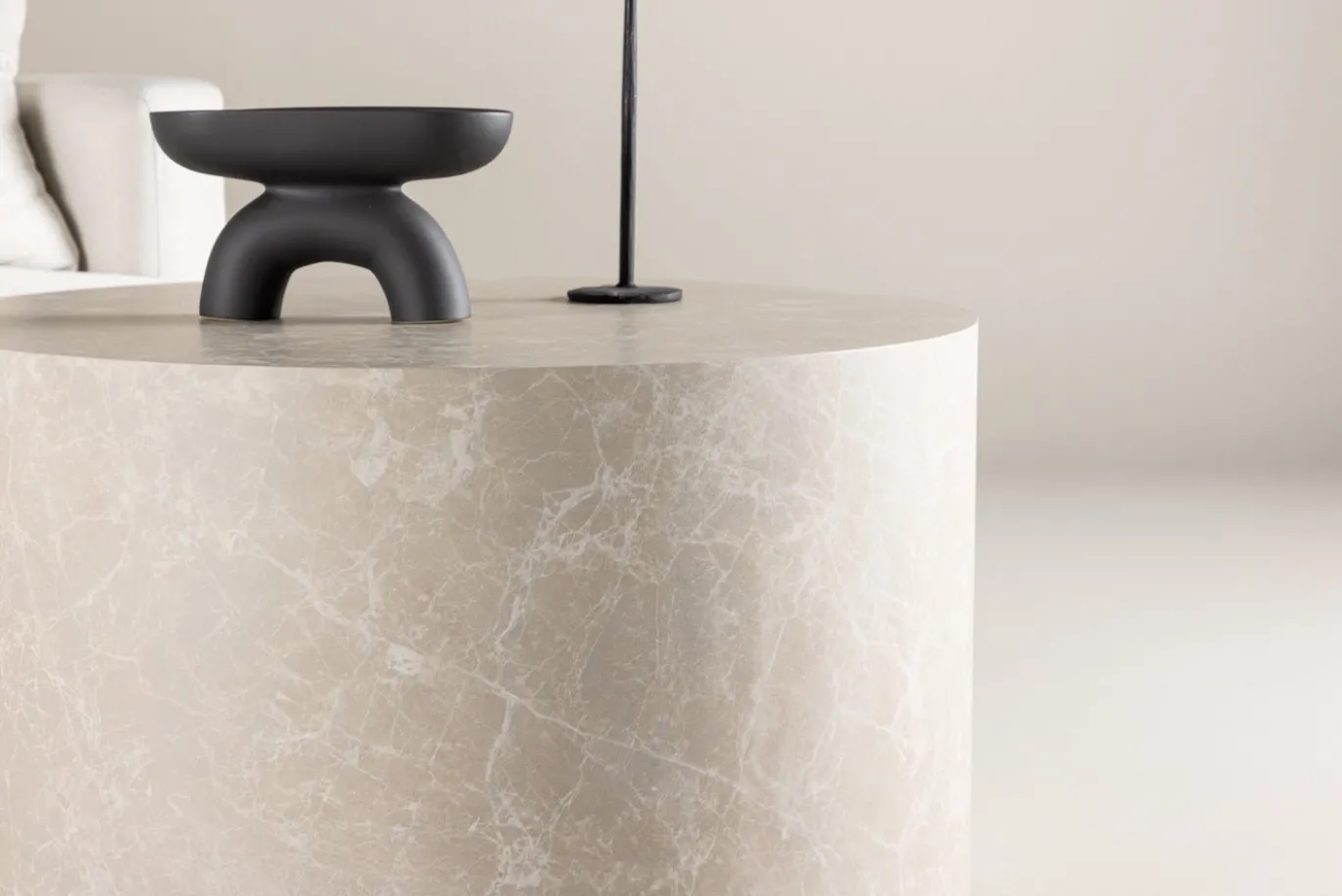 Fjôrd Salontafel York Ø80cm Beige