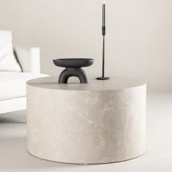 Fjôrd Salontafel York Ø80cm Beige