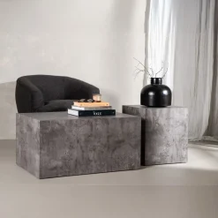 Fjôrd Salontafel York High Grijs Marmerlook
