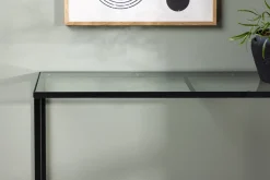 Fjôrd Sidetable Dipp Zwart Metaal/Glas