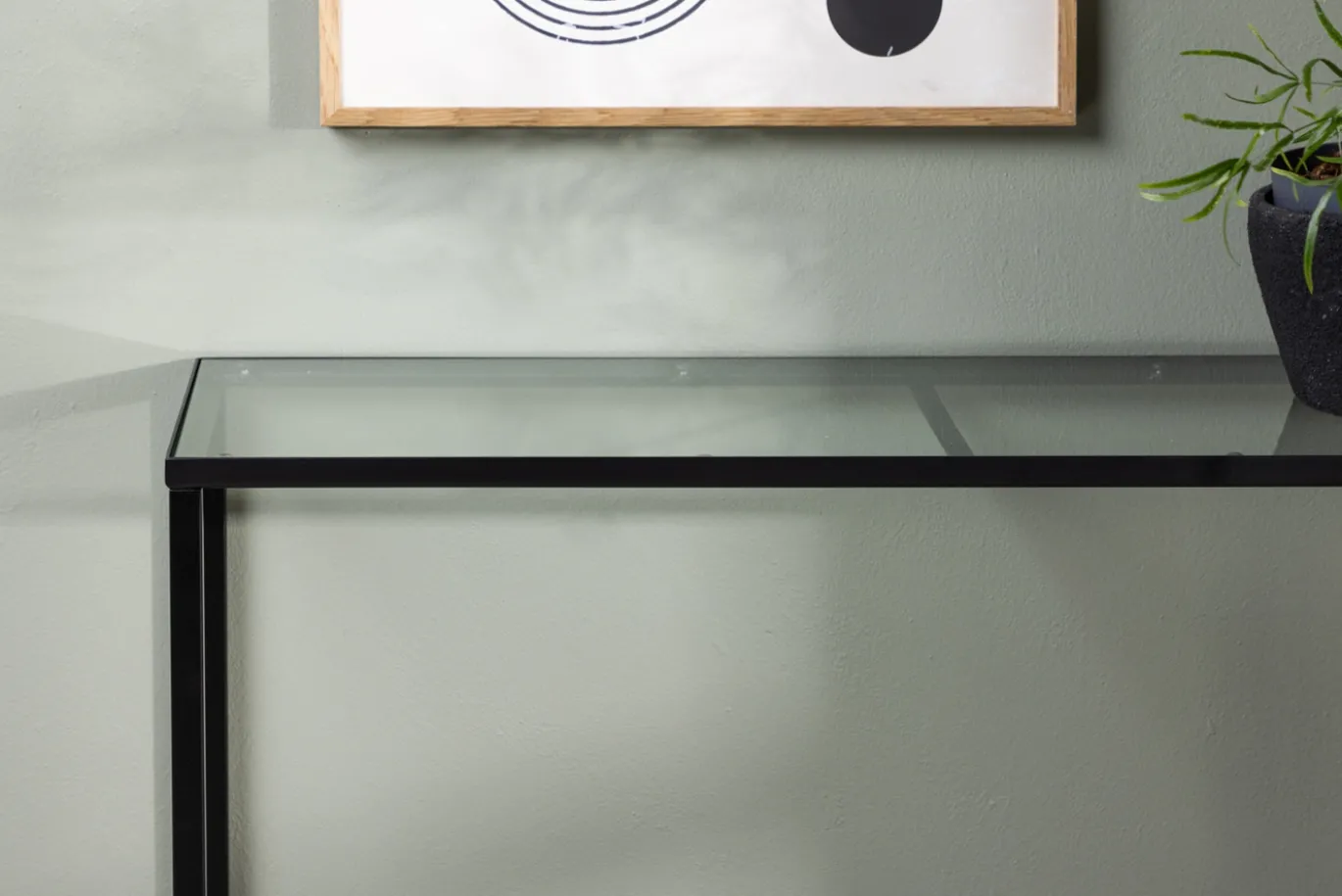 Fjôrd Sidetable Dipp Zwart Metaal/Glas
