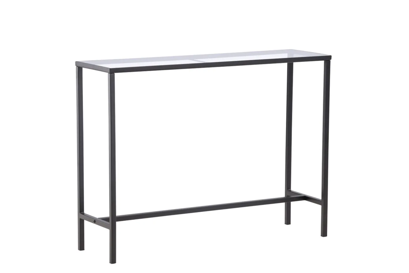 Fjôrd Sidetable Dipp Zwart Metaal/Glas