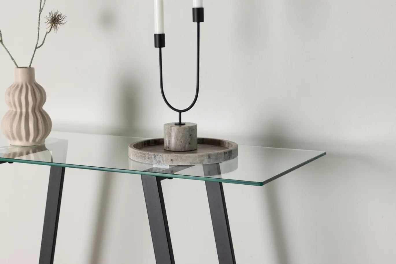 Fjôrd Sidetable Horten Chrome Zilver Glas