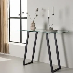 Fjôrd Sidetable Horten Chrome Zilver Glas