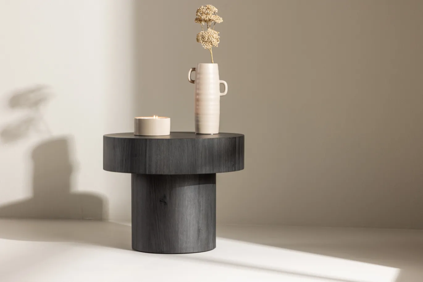 Fjôrd Sidetable Malung ⌀50cm Zwart