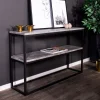 Fjôrd Sidetable Rise Dubbel Zwart/Beton 110x30x70cm