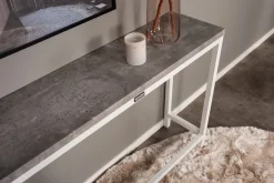 Fjôrd Sidetable Rise Wit/Betonlook 110x30x80cm