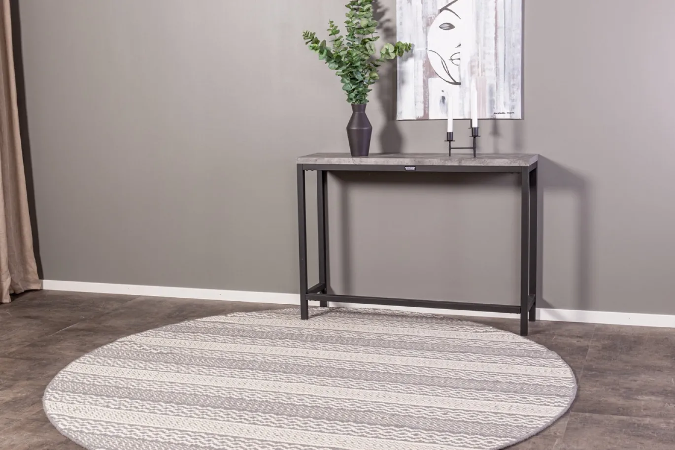 Fjôrd Sidetable Rise Zwart/Betonlook 110x30x80cm