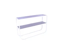 Fjôrd Sidetable Rocker Wit/Grijs Smokey Glas