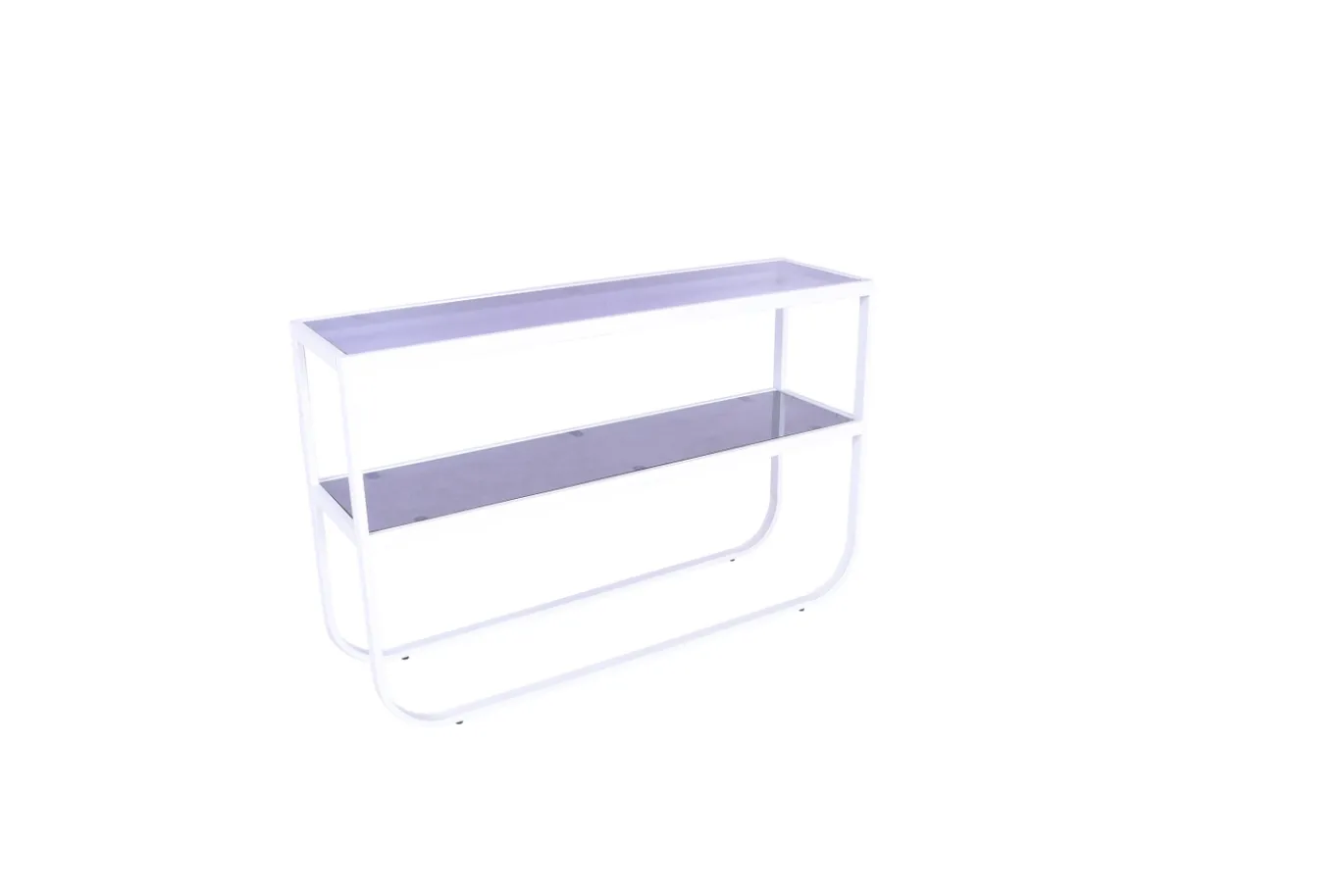 Fjôrd Sidetable Rocker Wit/Grijs Smokey Glas