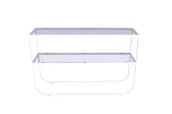 Fjôrd Sidetable Rocker Wit/Grijs Smokey Glas