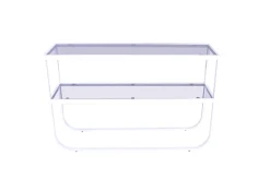 Fjôrd Sidetable Rocker Wit/Grijs Smokey Glas
