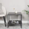 Fjôrd Sidetable Staal Zwart 50x50cm