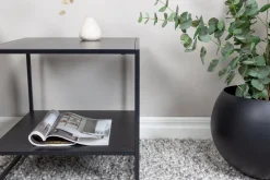Fjôrd Sidetable Staal Zwart 50x50cm
