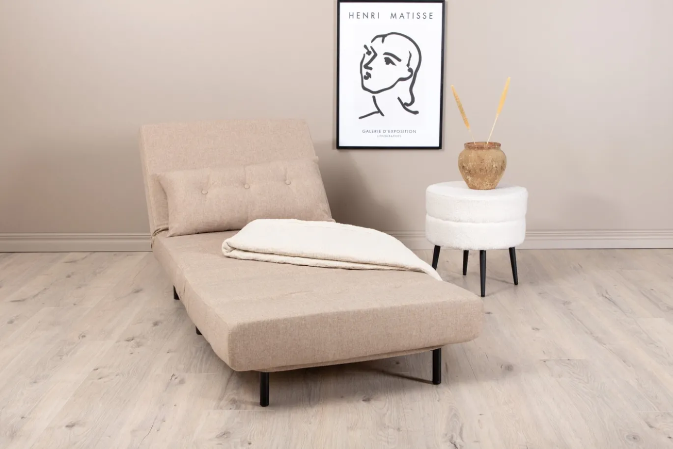 Fjôrd Slaapfauteuil Vicky Single Bruin Stof