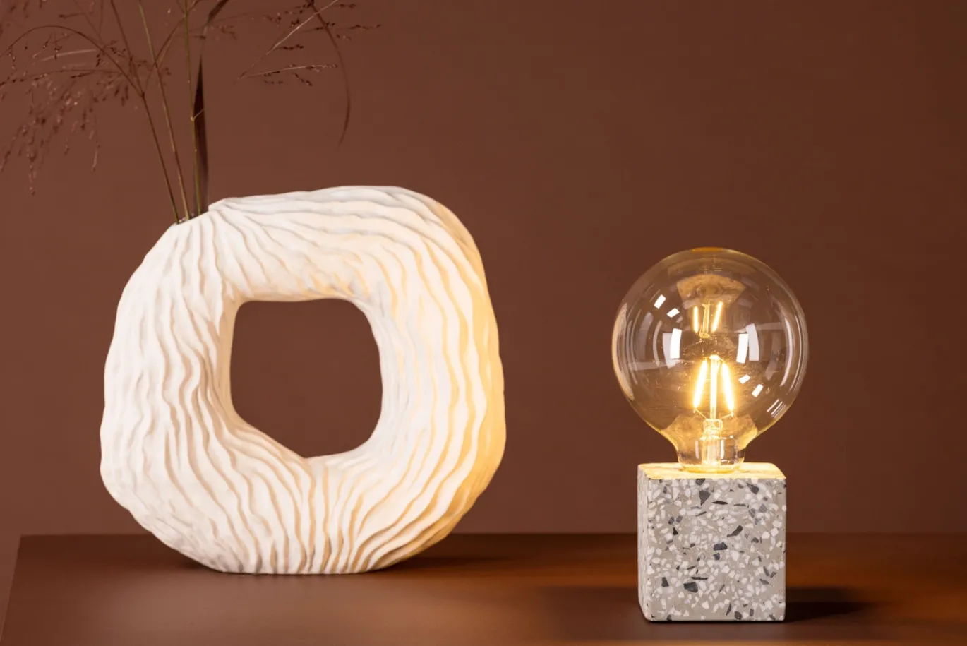 Fjôrd Tafellamp Rilche Wit Glas