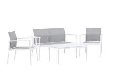 Fjôrd Tuinset Break Wit/Grijs Aluminium/Textiel