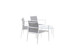 Fjôrd Tuinset Break Wit/Grijs Aluminium/Textiel