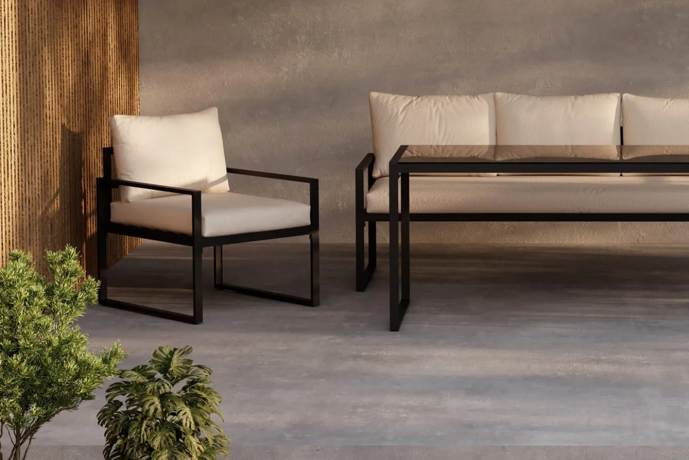 Fjôrd Tuinset Catania Zwart/Beige