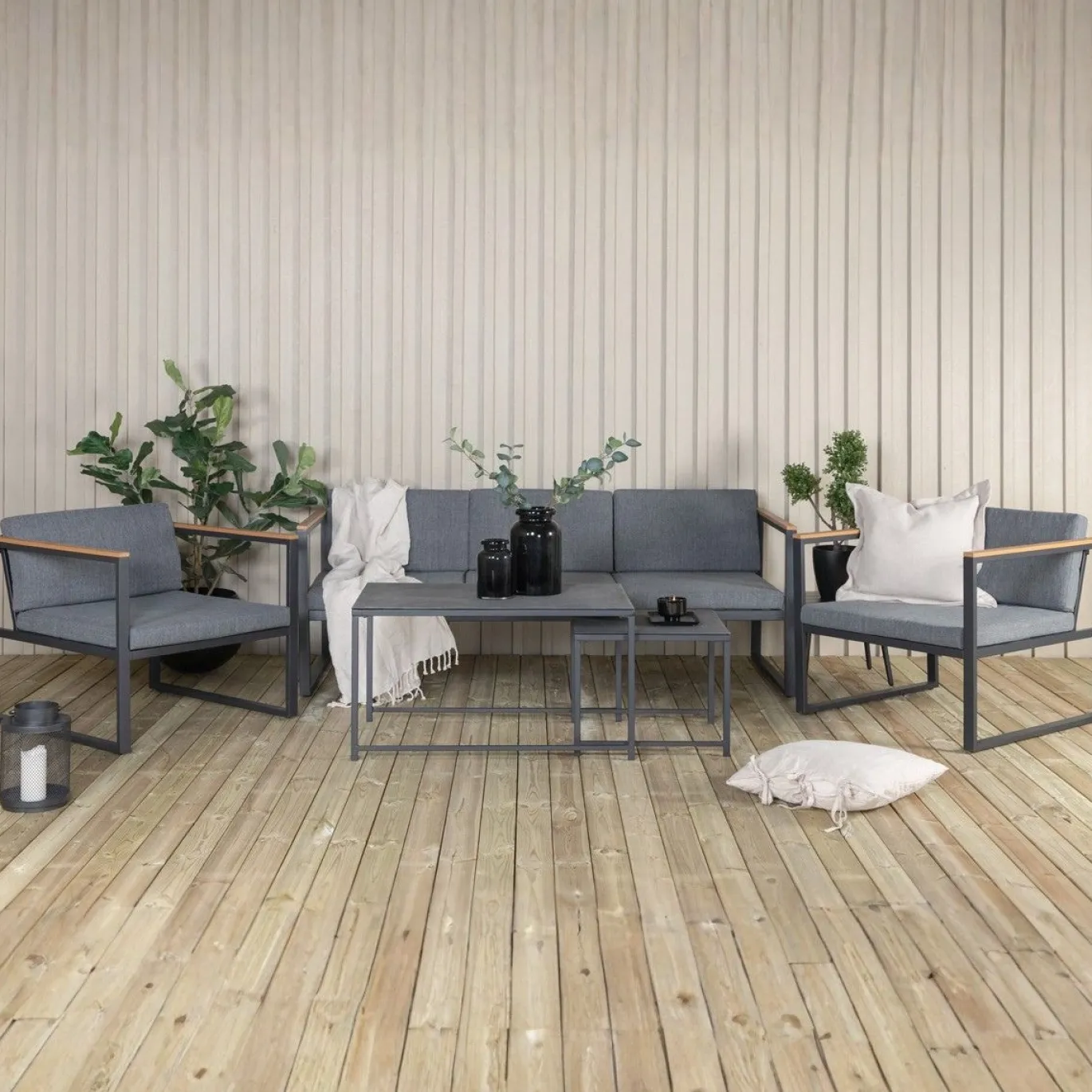 Fjôrd Tuinset Dakar Grijs/Zwart