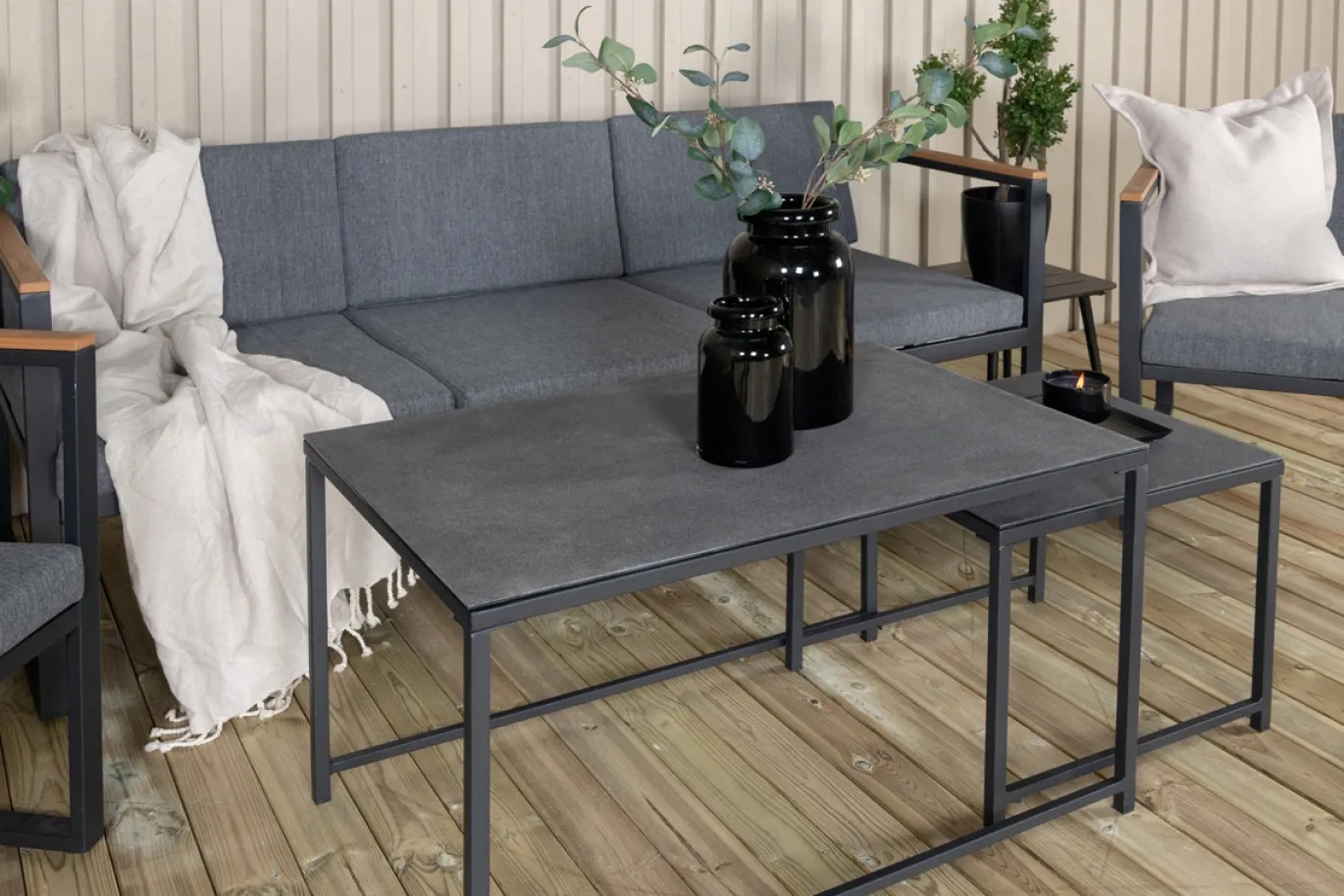 Fjôrd Tuinset Dakar Grijs/Zwart