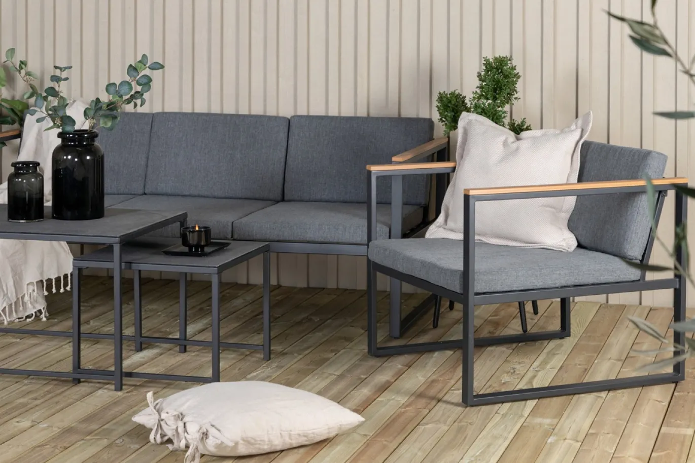 Fjôrd Tuinset Dakar Grijs/Zwart