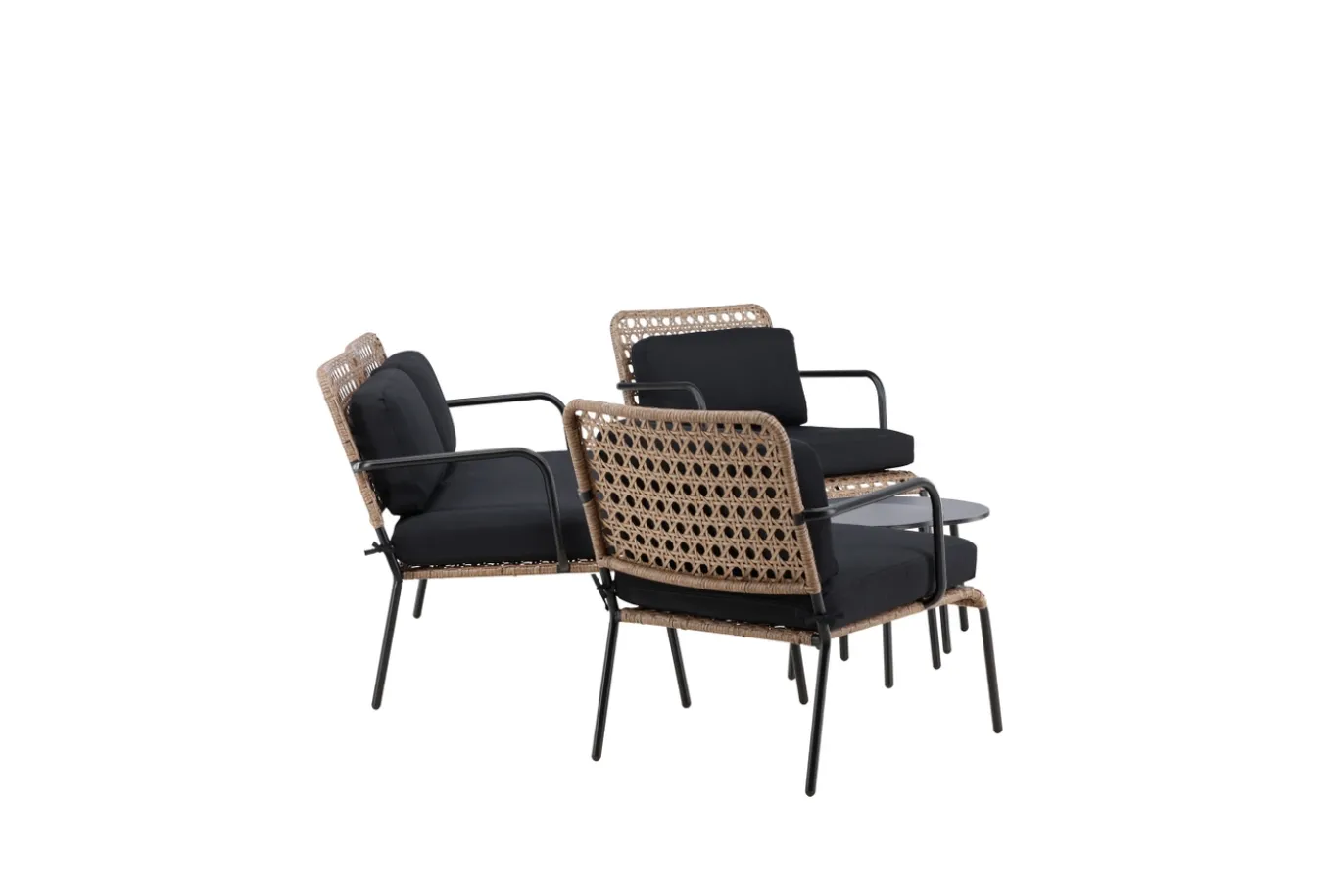 Fjôrd Tuinset Paola Set Zwart Staal Naturel
