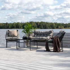 Fjôrd Tuinset Tina Set- Zwart /Grijs Staal