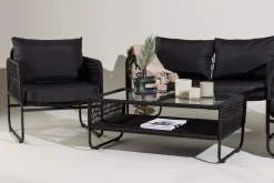 Fjôrd Tuinset Utah Set Zwart Touw Seater