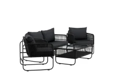 Fjôrd Tuinset Utah Set Zwart Touw Seater