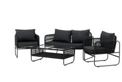 Fjôrd Tuinset Utah Set Zwart Touw Seater