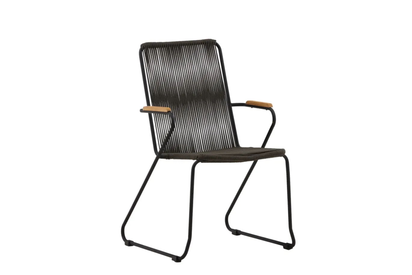 Fjôrd Tuinstoel Bois Aluminium/touw Donkergrijs