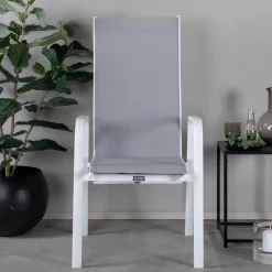 Fjôrd Tuinstoel Copacabana Wit/Grijs