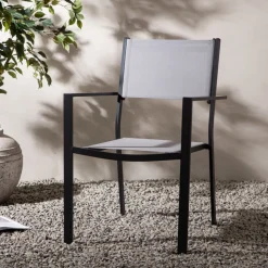 Fjôrd Tuinstoel Copacabana Zwart/Grijs