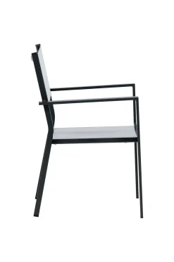 Fjôrd Tuinstoel Copacabana Zwart/Grijs