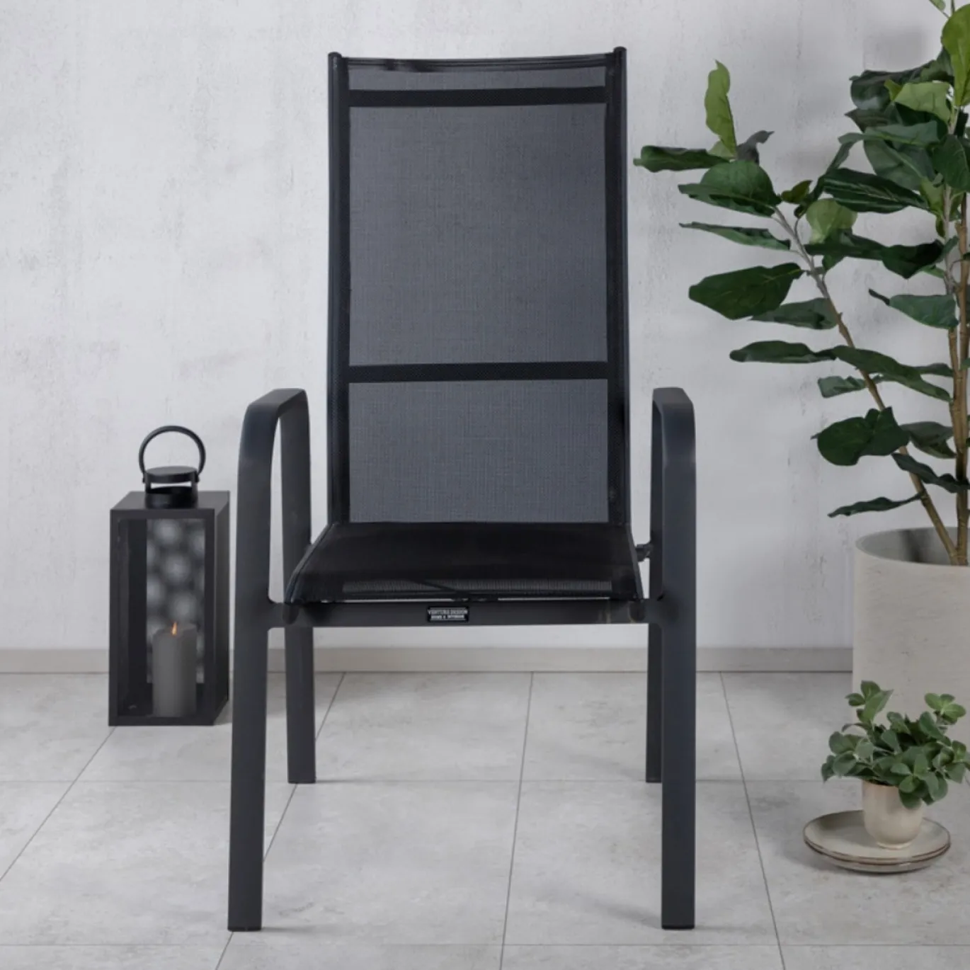 Fjôrd Tuinstoel Copacabana Zwart