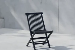 Fjôrd Tuinstoel Kenya Teak Zwart