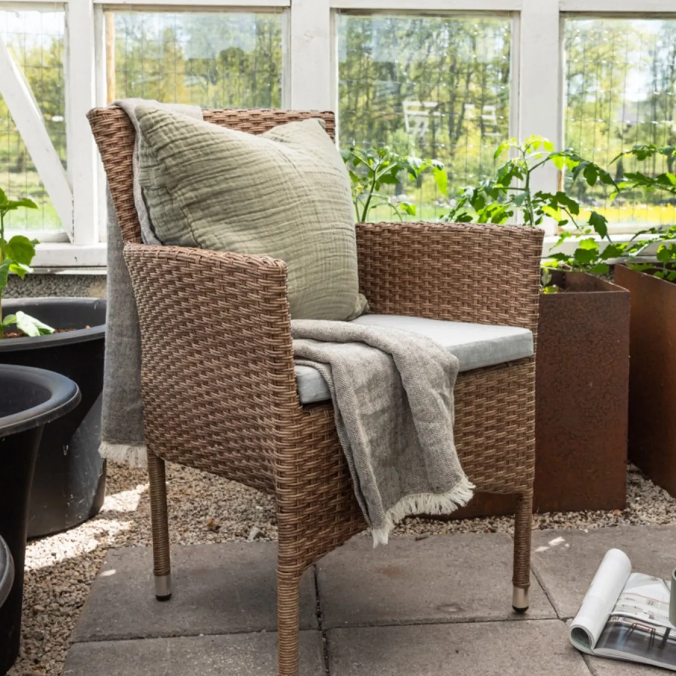 Fjôrd Tuinstoel Malina Aluminium Naturel Wicker