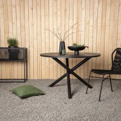 Fjôrd Tuintafel Alma Rond Zwart ⌀120cm