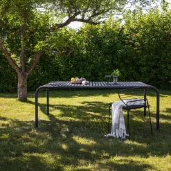 Fjôrd Tuintafel Borneo Zwart 200x100cm