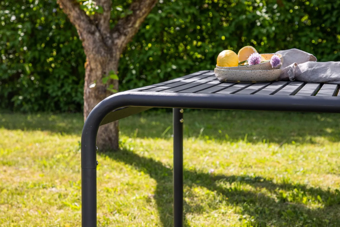 Fjôrd Tuintafel Borneo Zwart 200x100cm