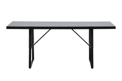 Fjôrd Tuintafel Dallas Zwart 193x90cm