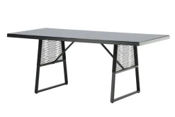 Fjôrd Tuintafel Dallas Zwart 193x90cm