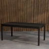 Fjôrd Tuintafel Kenya Teak Zwart 180x90cm